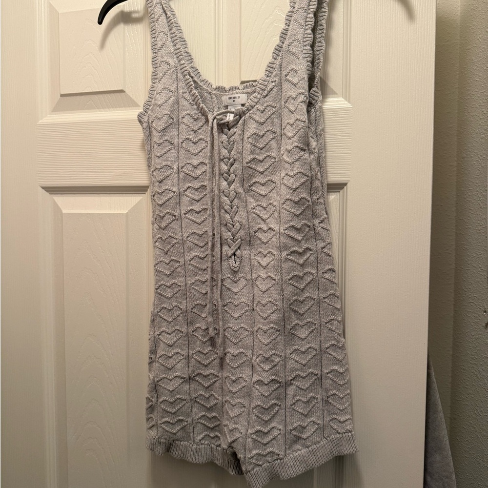 Forever 21 Light Gray Knit Romper